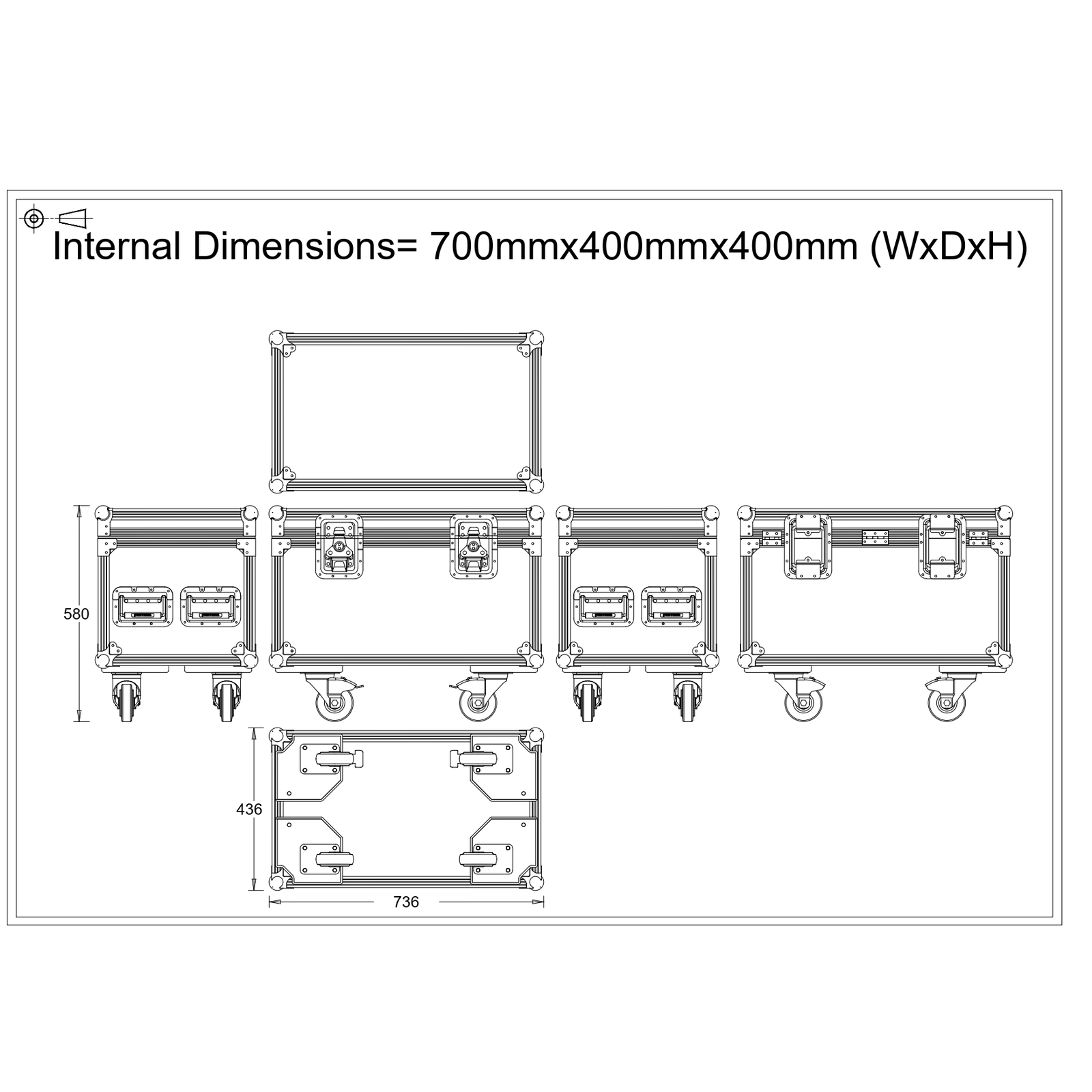 Spider Cable Trunk Road Trunk Flight Case (700mm)